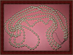 Multi-Stranded White Faux Pearl Necklace Vintage Style Classy & Elegant