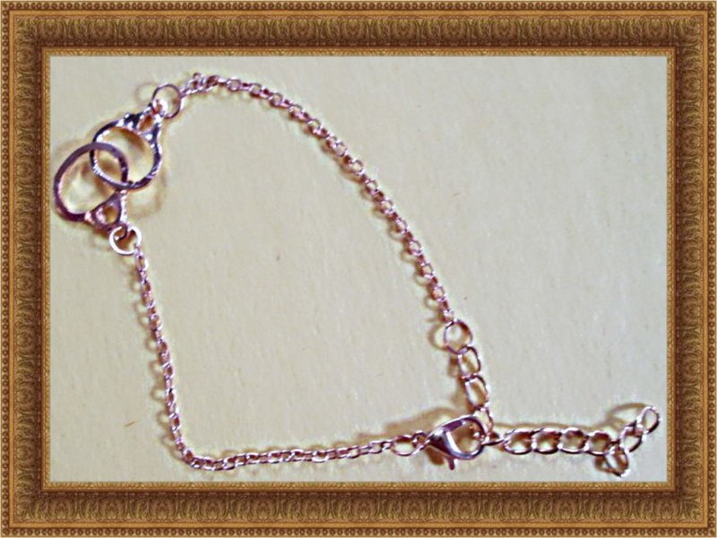 Image 0 of Gold Tone Handcuff Design Anklet Biker Chic Punk Rock Style