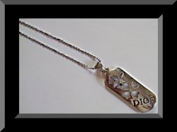 18KRP Dior Theme For Teens Necklace With Hearts & Flower Design 