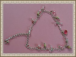 Handmade Beaded Anklet With Silver Tone Finish