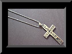 18KRP Clover X Cross Design Necklace Unisex