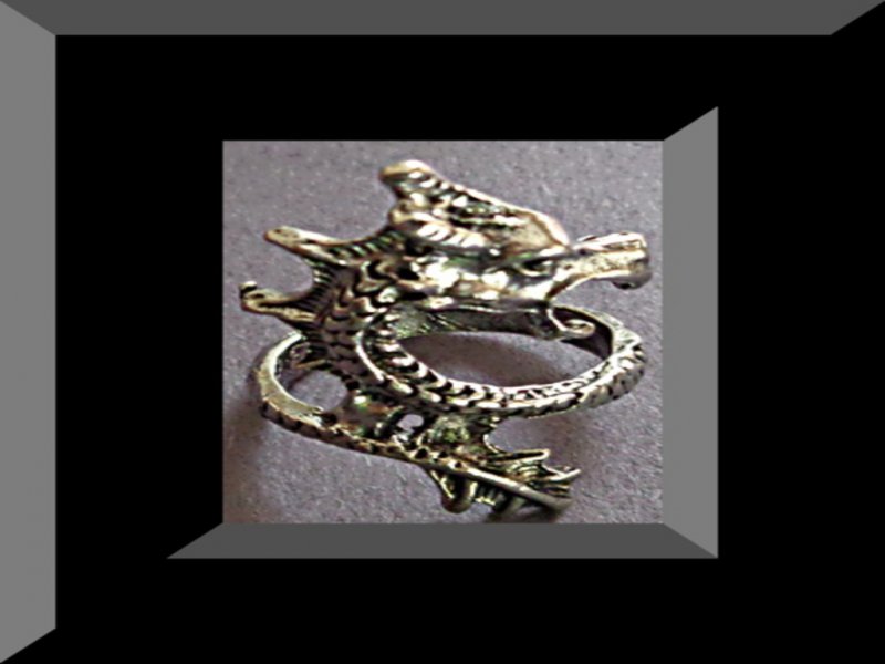 Image 0 of Tibetan Silver Dragon Design Ring Size 5 
