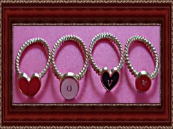 Heart Shaped Love Rings Size 5 6 & 7.5