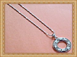 18KRP Roman Numeral Design Necklace Unisex