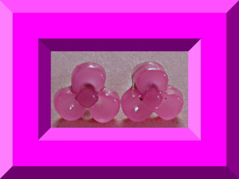 Image 0 of Pink Flower Design Stud Earrings For Girls
