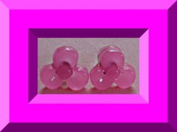 Pink Flower Design Stud Earrings For Girls