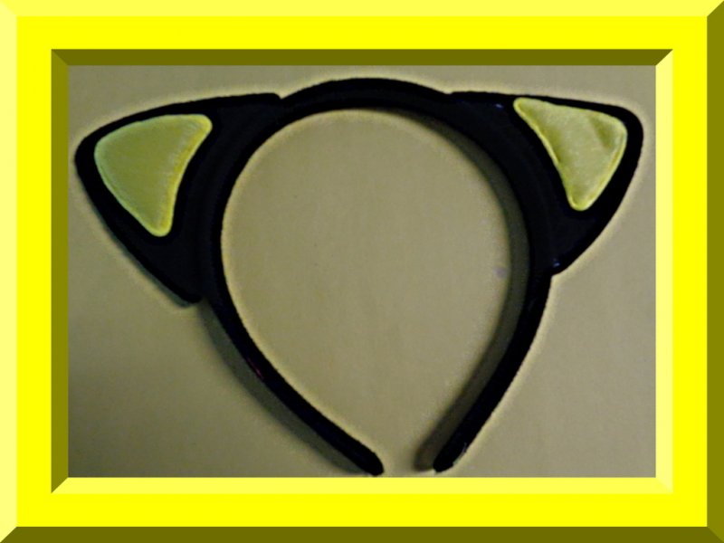 Image 0 of Black & Yellow Cat Ears Hair Band