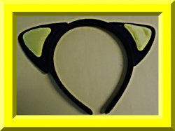 Black & Yellow Cat Ears Hair Band