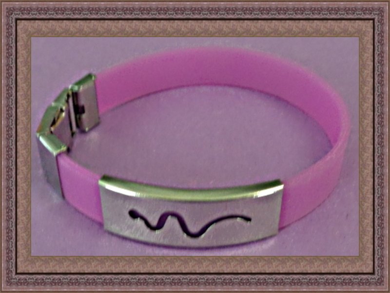 Image 0 of Purple Silicone Snake Design Bracelet Biker Chic Punk Rock Style