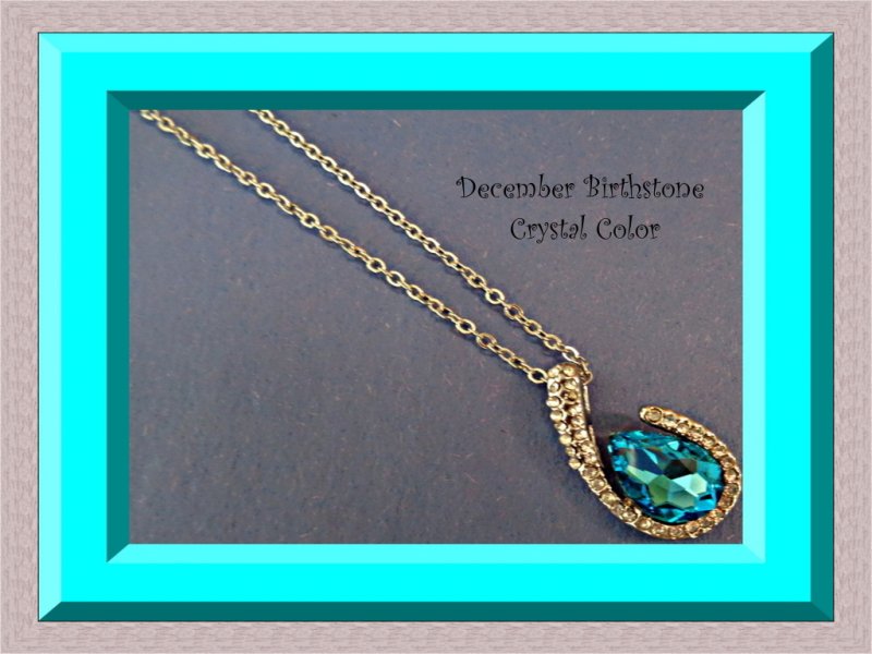 Image 0 of 18KRP December Birthstone Color Crystal & Clear Crystal Necklace