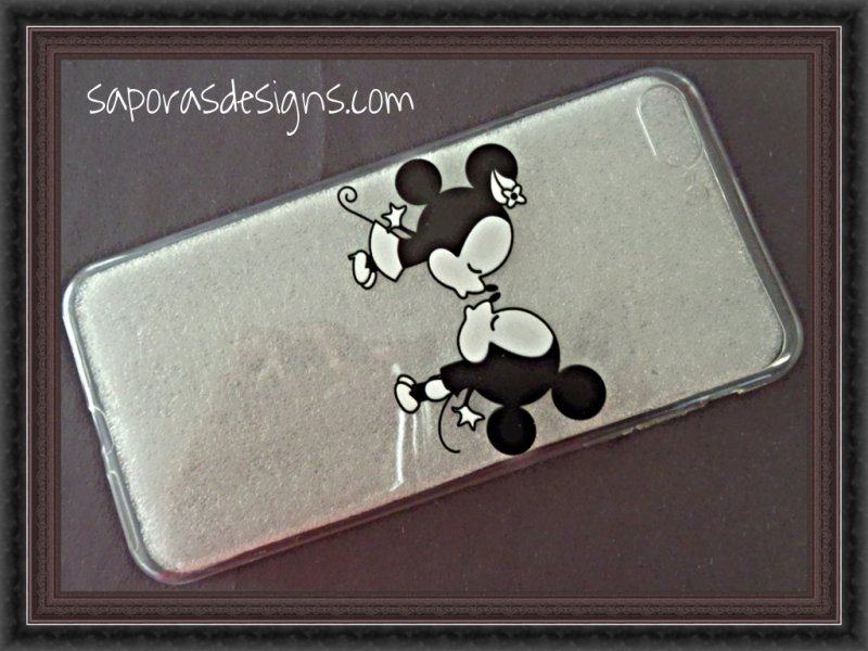 Image 0 of Baby Minnie & Mickey Mouse Kiss Kiss Disney Design Iphone 8 Plus Silicone Case