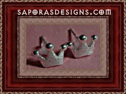 Silver Plated Crown Design Stud Earrings For That Little Princess In Your Life