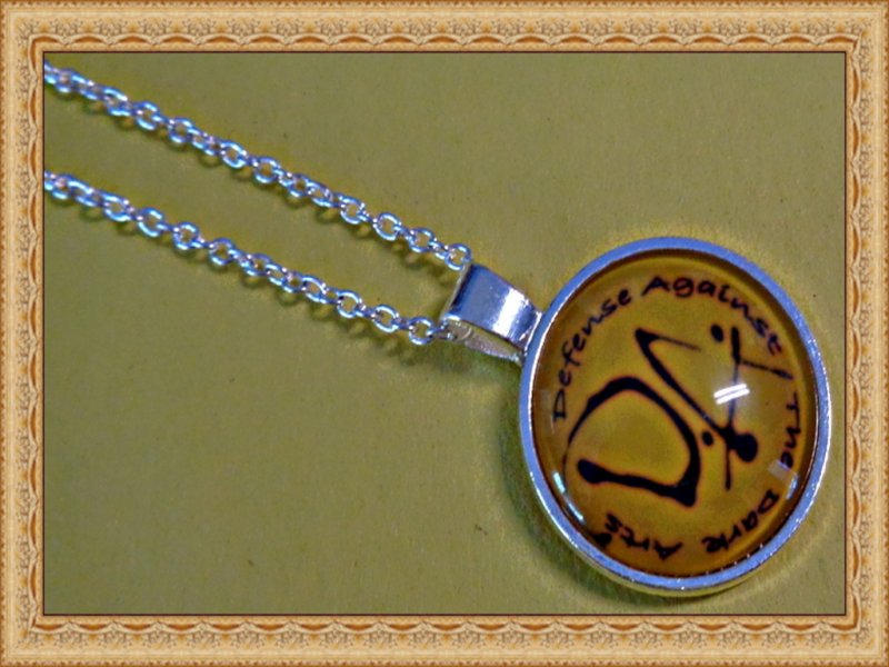 Image 0 of Silver Tone Harry Potter Inspired Design Defense Against The Dark Arts Necklace 