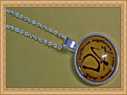 Silver Tone Harry Potter Inspired Design Defense Against The Dark Arts Necklace 