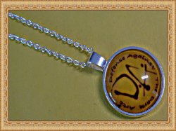 Silver Tone Harry Potter Inspired Design Defense Against The Dark Arts Necklace 