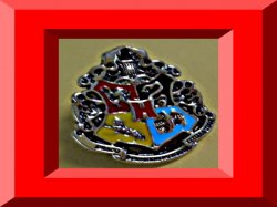 Antique Bronze Harry Potter Inspired Design Hogwarts Crest Tie Pin