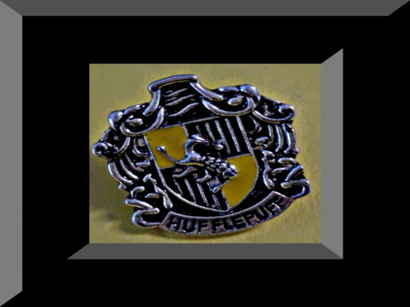 Image 0 of Vintage Silver Tone Harry Potter Hufflepuff Inspired Design Tie Pin For Men