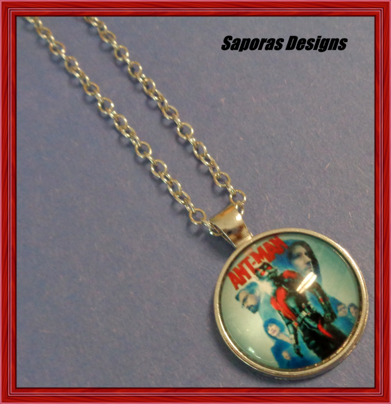 Image 0 of Silver Tone Ant-Man Design Necklace Unisex