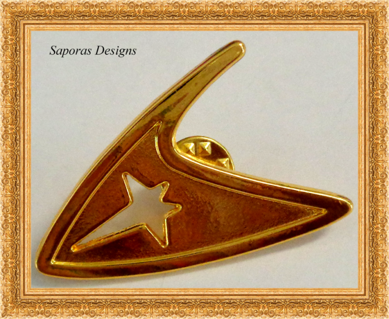 Image 0 of Gold Tone Star Trek Design Tie Pin For Men