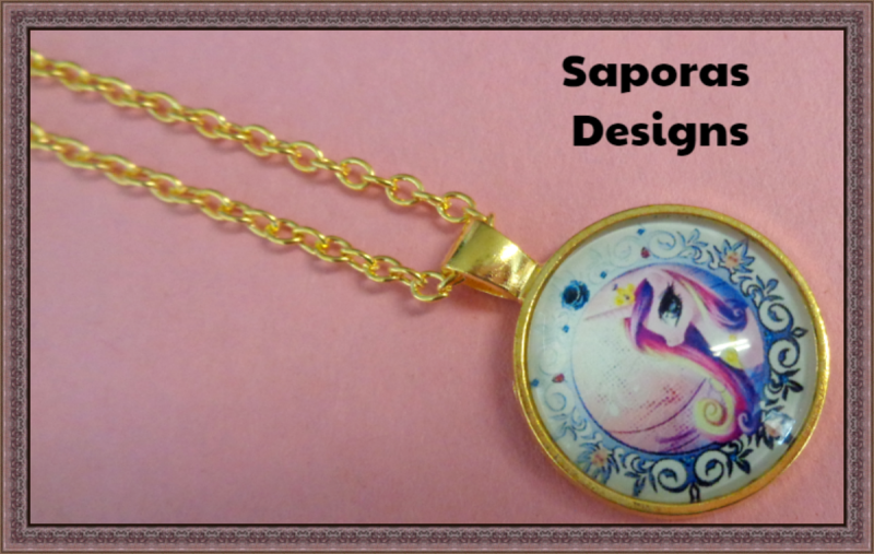 Image 0 of Gold Tone My Little Pony Design Necklace For Girls