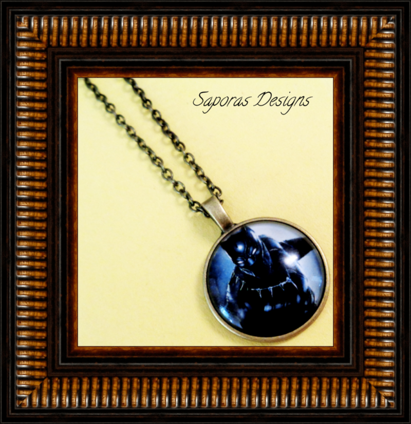 Image 0 of Antique Black Panther Design Necklace Unisex