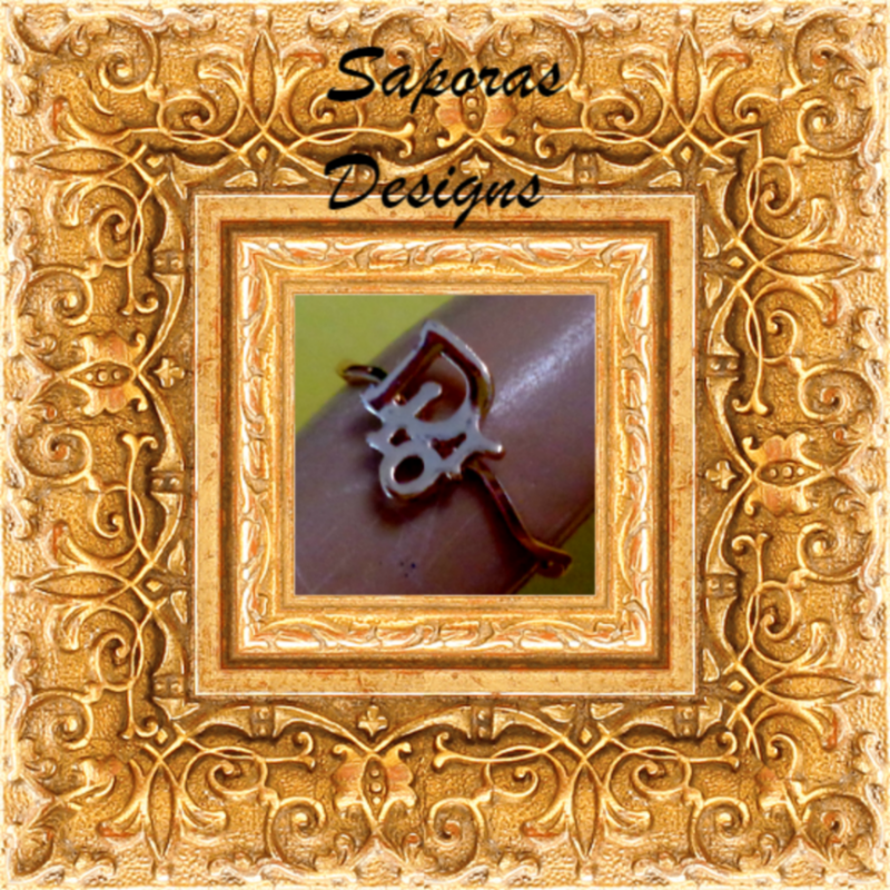 Image 0 of Gold Tone Dior Design Ring Size 6.5