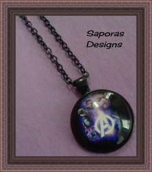 Black Tone Avengers Design Necklace Unisex