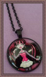 Monster High Draculaura Design Black Tone Necklace 