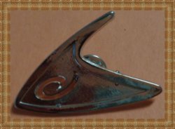 Silver Tone Star Trek Design Tie Pin For Men