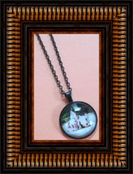 Black Tone Moana Pua The Pet Pig Design Necklace For Kids Unisex