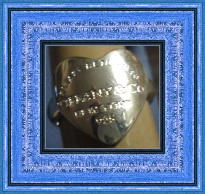 Image 0 of 925 Sterling Silver Tiffany & Co. Heart Design Ring Size 6