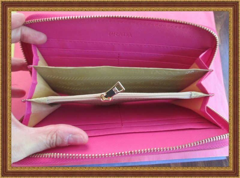 Image 2 of Fuchsia Pink Long Leather Zippy Wallet For Women Luxury Classy Style