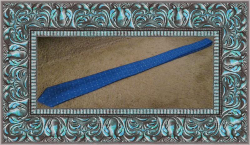 Image 1 of 100% Silk Luxury Style Necktie For Men Blue White & Black In Color