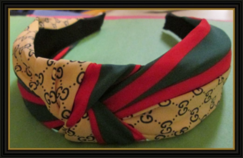 Image 1 of  Brown Green Red & Black Headband For Girls Or Women/Teens Designer Theme
