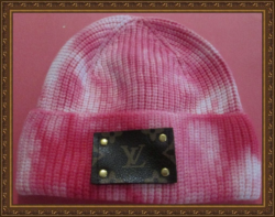  Pink & White Tye Dye Design Beanie Hat For Girls (Kids) Luxury Classy 