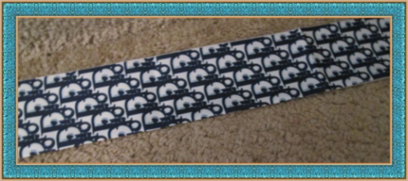 Image 2 of  White & Blue Luxury Classy Purse Scarf