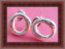 Circle 925 Sterling Silver Stud Earrings For Girls Or Women 
