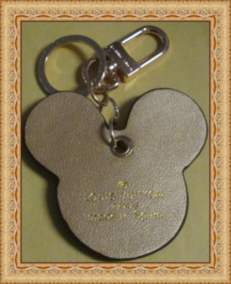 Image 1 of  Brown & Gold Leather Designer Theme Keychain With Gold In Color Finish