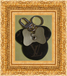  Brown & Gold Leather Luxury Classy Keychain With Gold In Color Finish