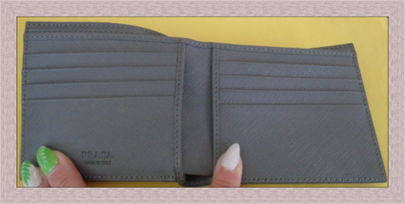 Image 2 of Gray Blue & Yellow In Color Leather Luxury Classy Bifold Wallet 