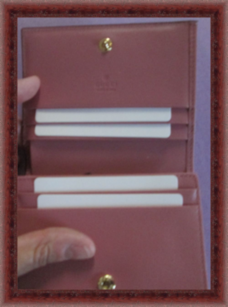 Image 1 of Pink Leather Business Card Luxury Style Case/Wallet For Women