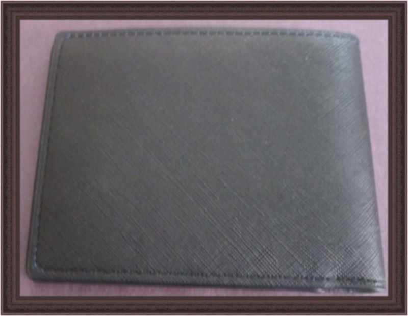 Image 1 of  White/Black Evil Eye Design Black Leather Classy Luxury Bifold Wallet 