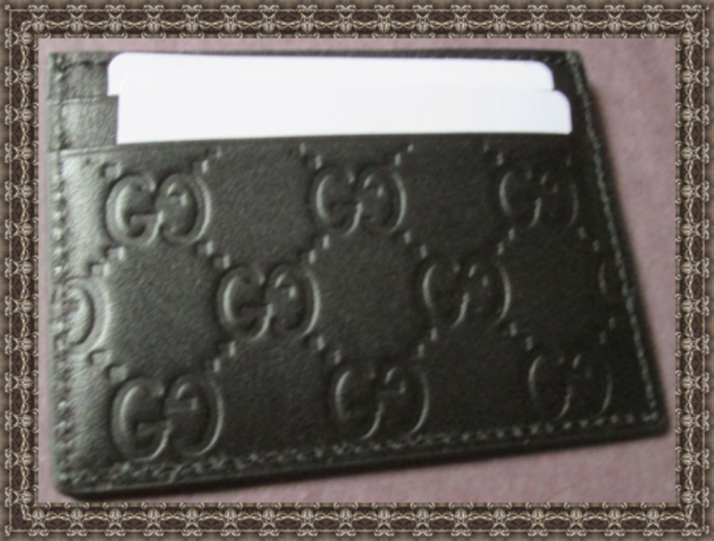 Image 0 of Black Leather Business Card Holder For Men Luxury Style