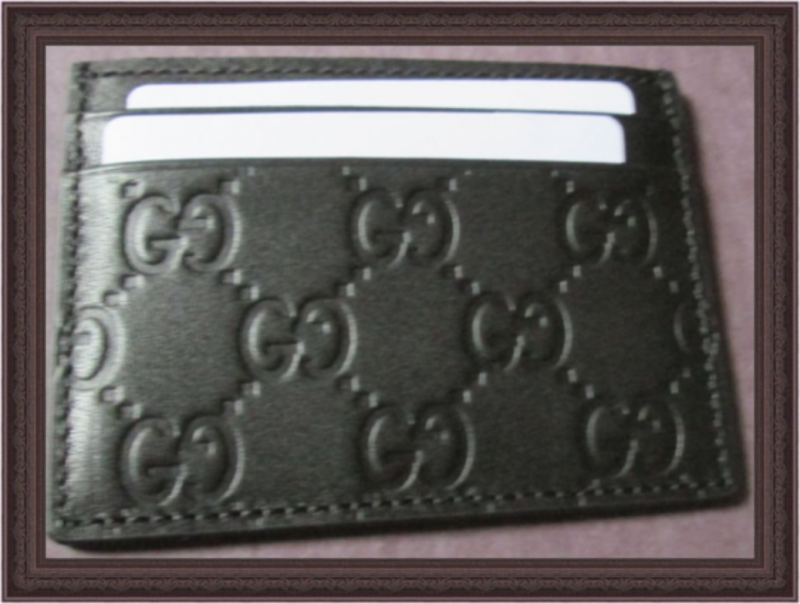 Image 1 of Black Leather Business Card Holder For Men Luxury Style