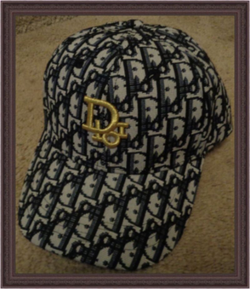 Image 0 of Black Dark Blue Gray Baseball Hat Cap With Gold Tone Finish For Women Classy 