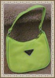  Lime Green Nylon Handbag For Girls (Kids)