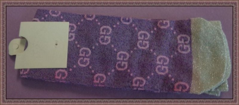 Image 0 of Sparkle Silver & Purple Socks Fits Most One Size