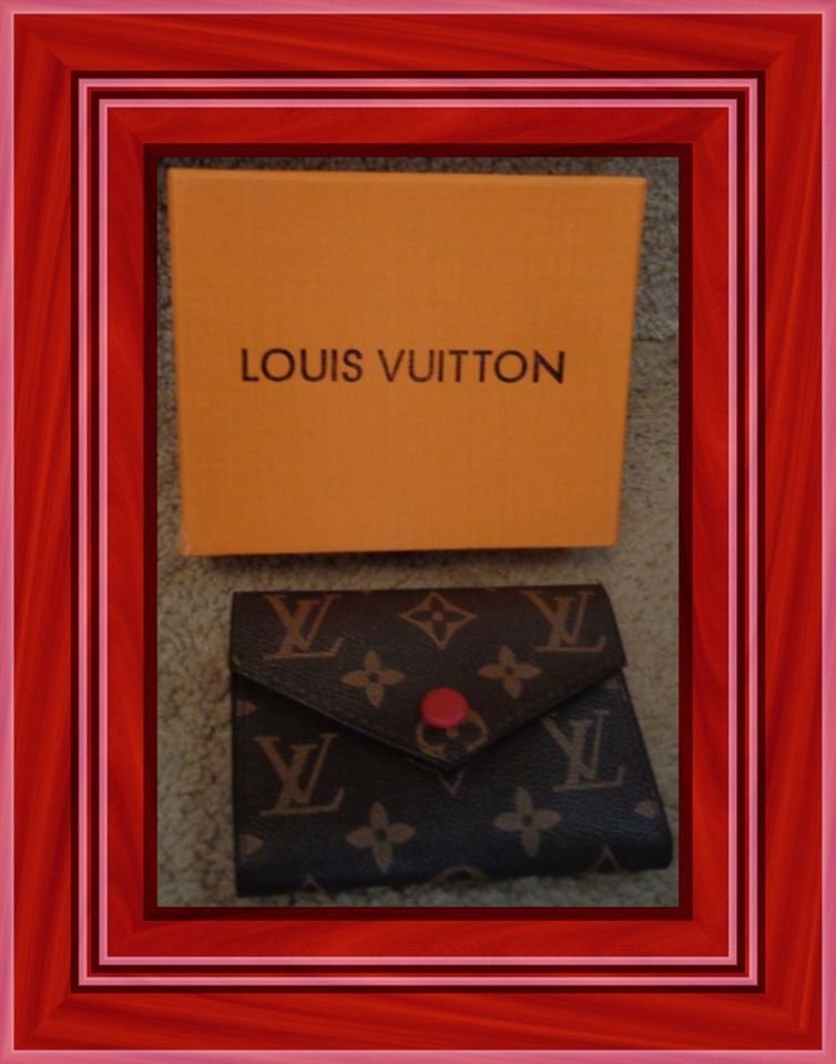 Image 0 of Brown & Red Short Wallet For Women
