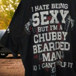 I Hate Being Sexy But I'm A Chubby Bearded Man So I Can't Help It T-Shirt 