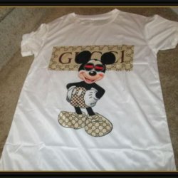 Gucci GG Logo White Mickey Mouse T-Shirt For Kids 5T Unisex